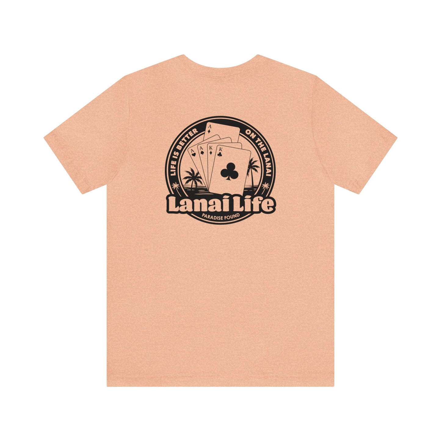 Lanai Life Playing Cards - Unisex Tee (black graphic)