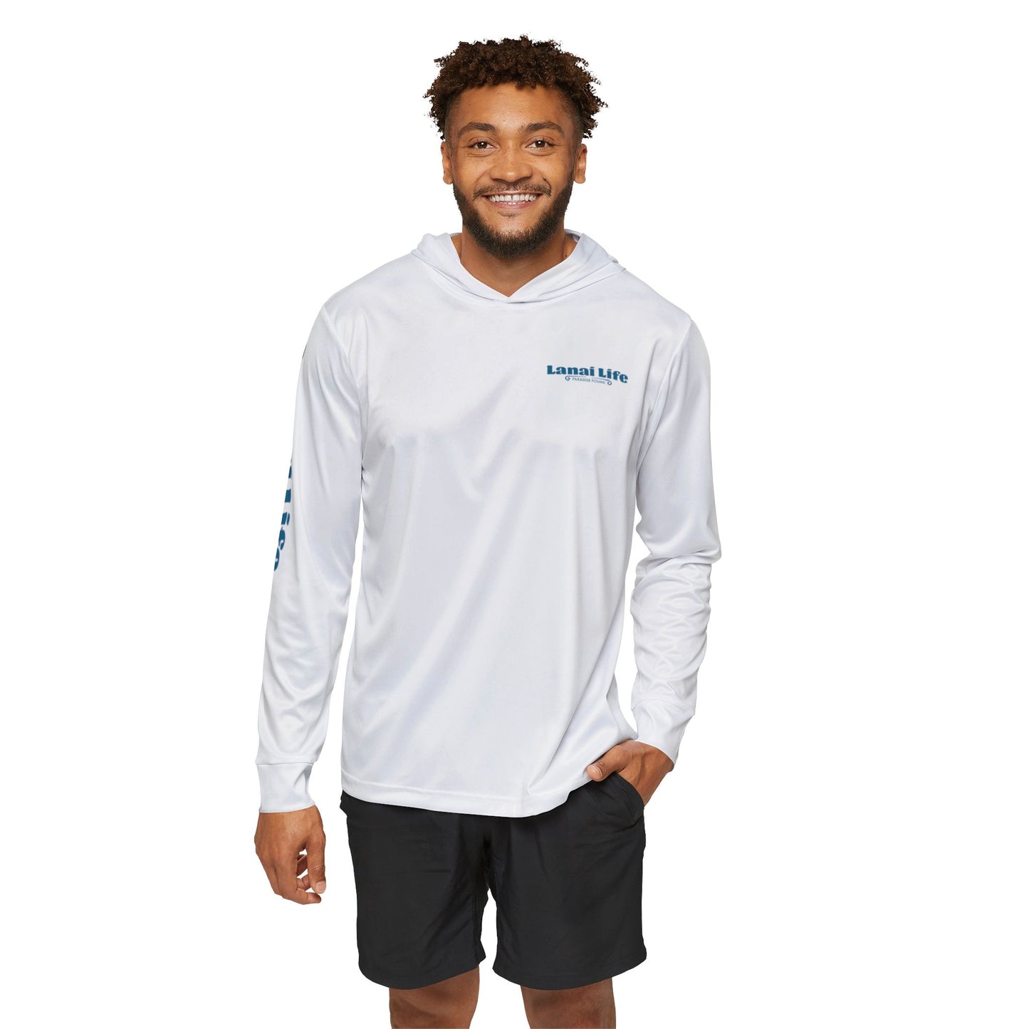 Lanai Life Hooded Sun Shirt - Flamingo Graphic (UPF 50+ sun protection)