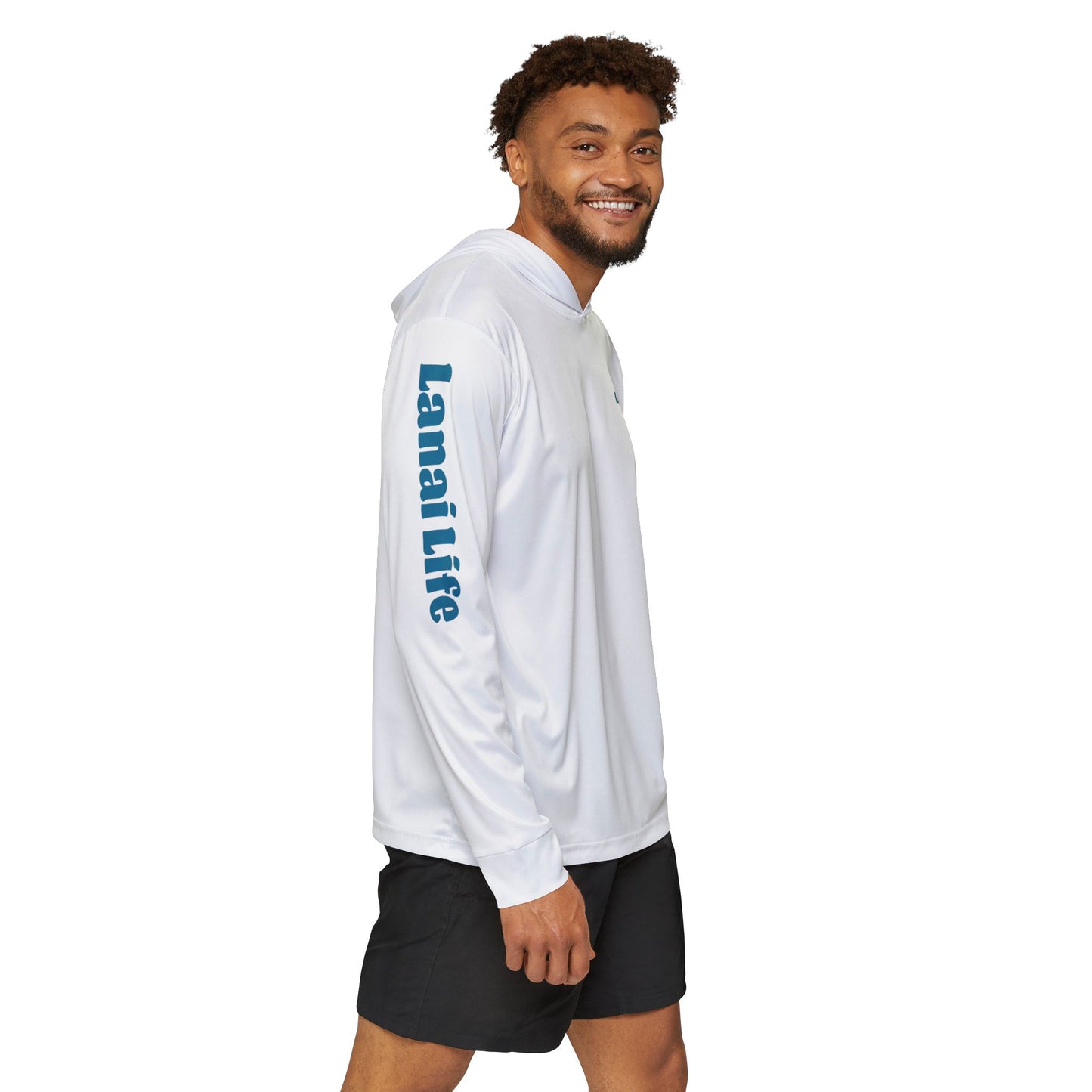 Lanai Life Hooded Sun Shirt - Flamingo Graphic (UPF 50+ sun protection)