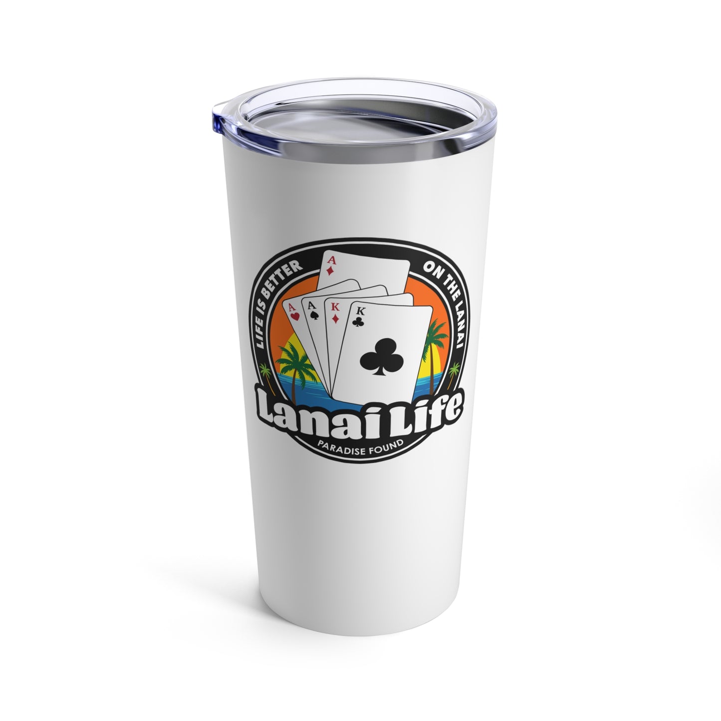 Lanai Life Tumbler 20oz - Poker Graphic