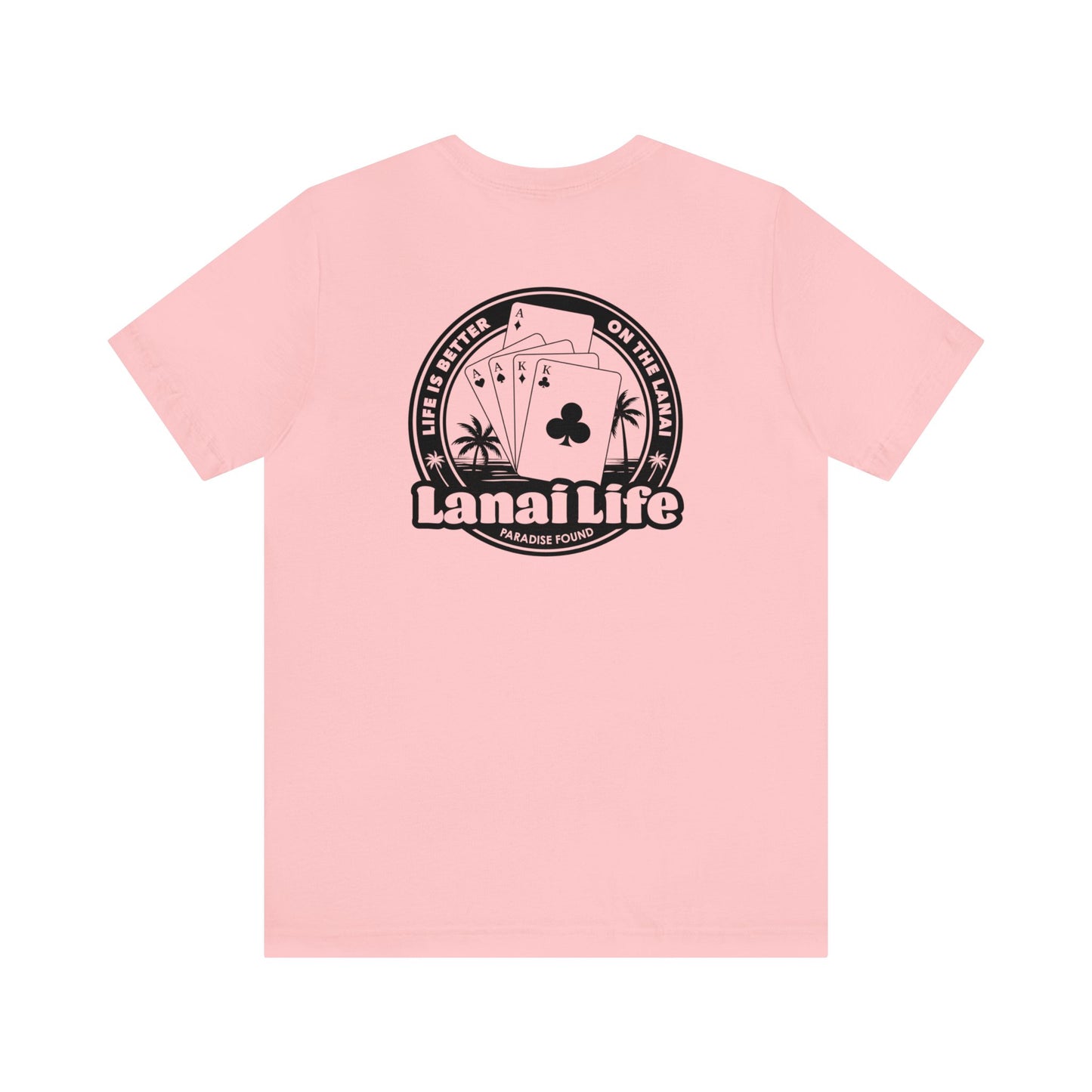 Lanai Life Playing Cards - Unisex Tee (black graphic)