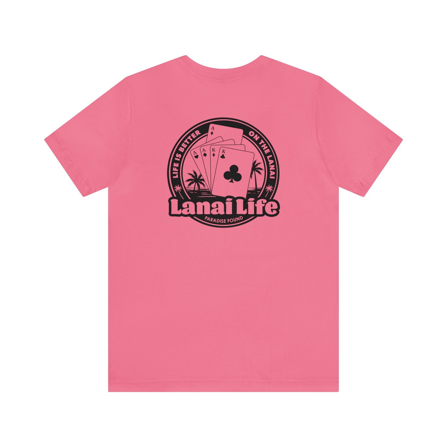 Lanai Life Playing Cards - Unisex Tee (black graphic)