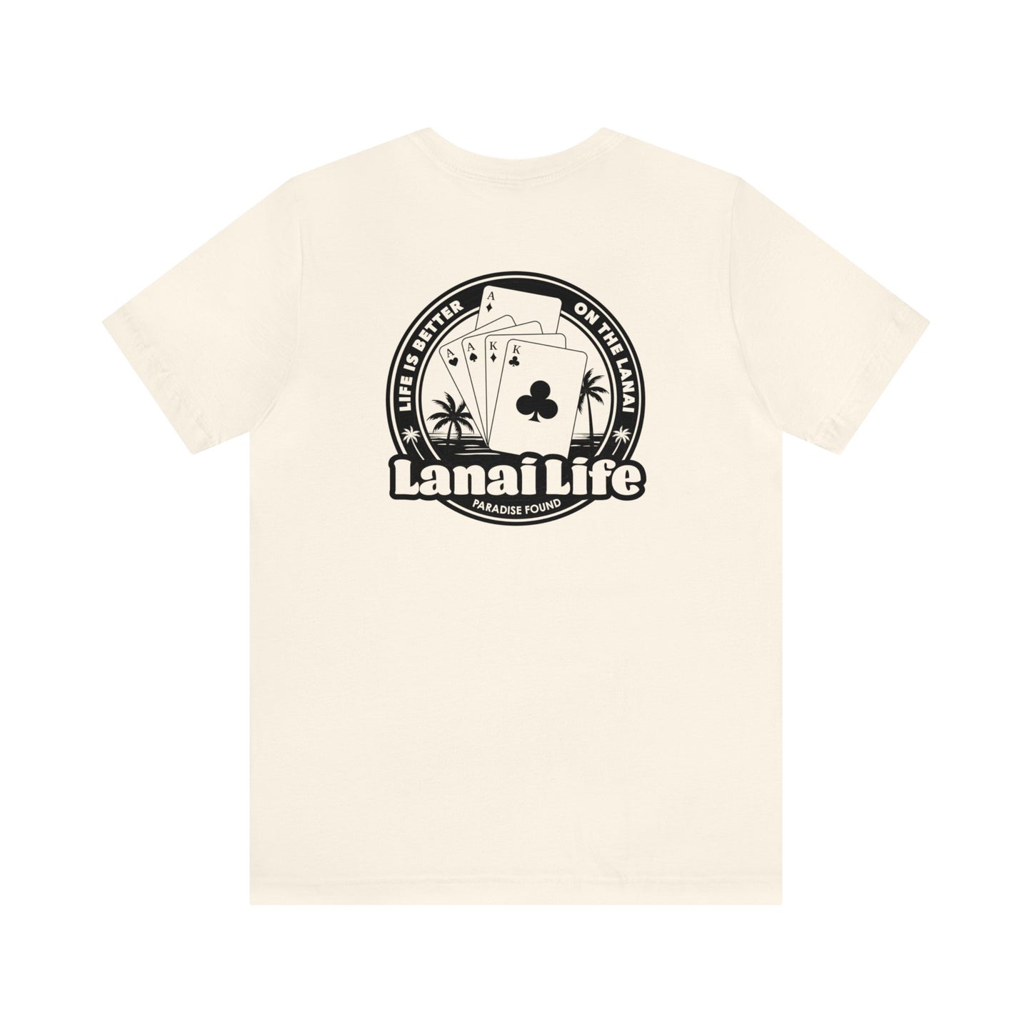 Lanai Life Playing Cards - Unisex Tee (black graphic)