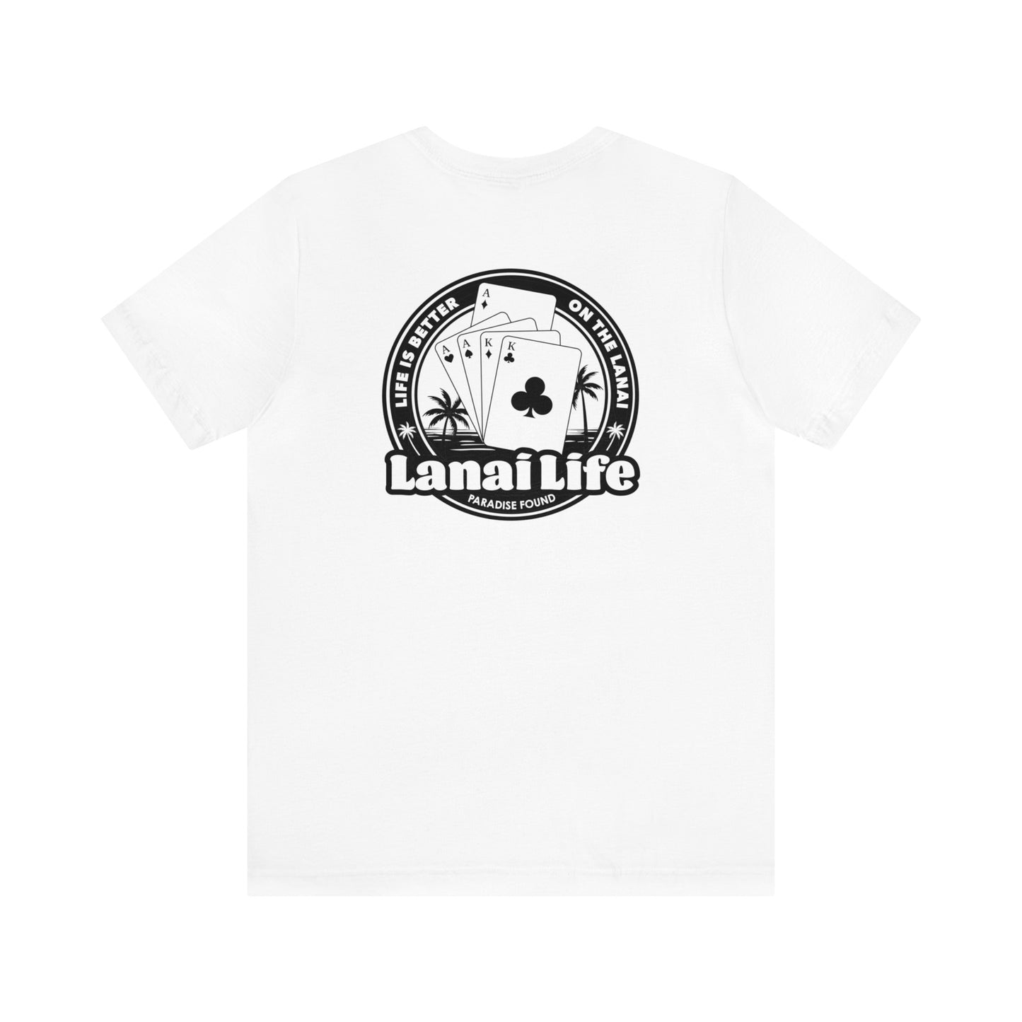 Lanai Life Playing Cards - Unisex Tee (black graphic)