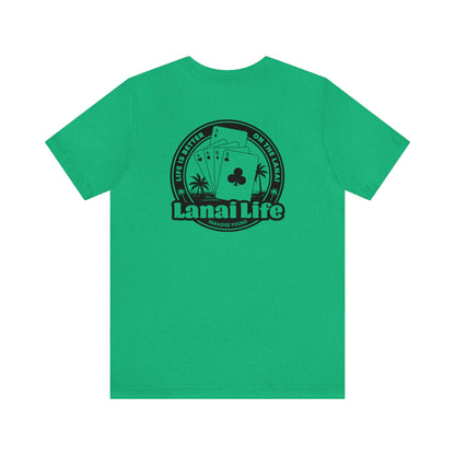 Lanai Life Playing Cards - Unisex Tee (black graphic)