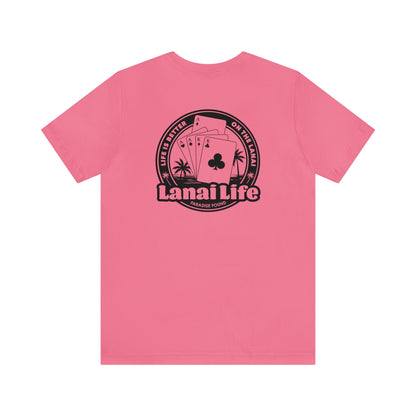Lanai Life Playing Cards - Unisex Tee (black graphic)