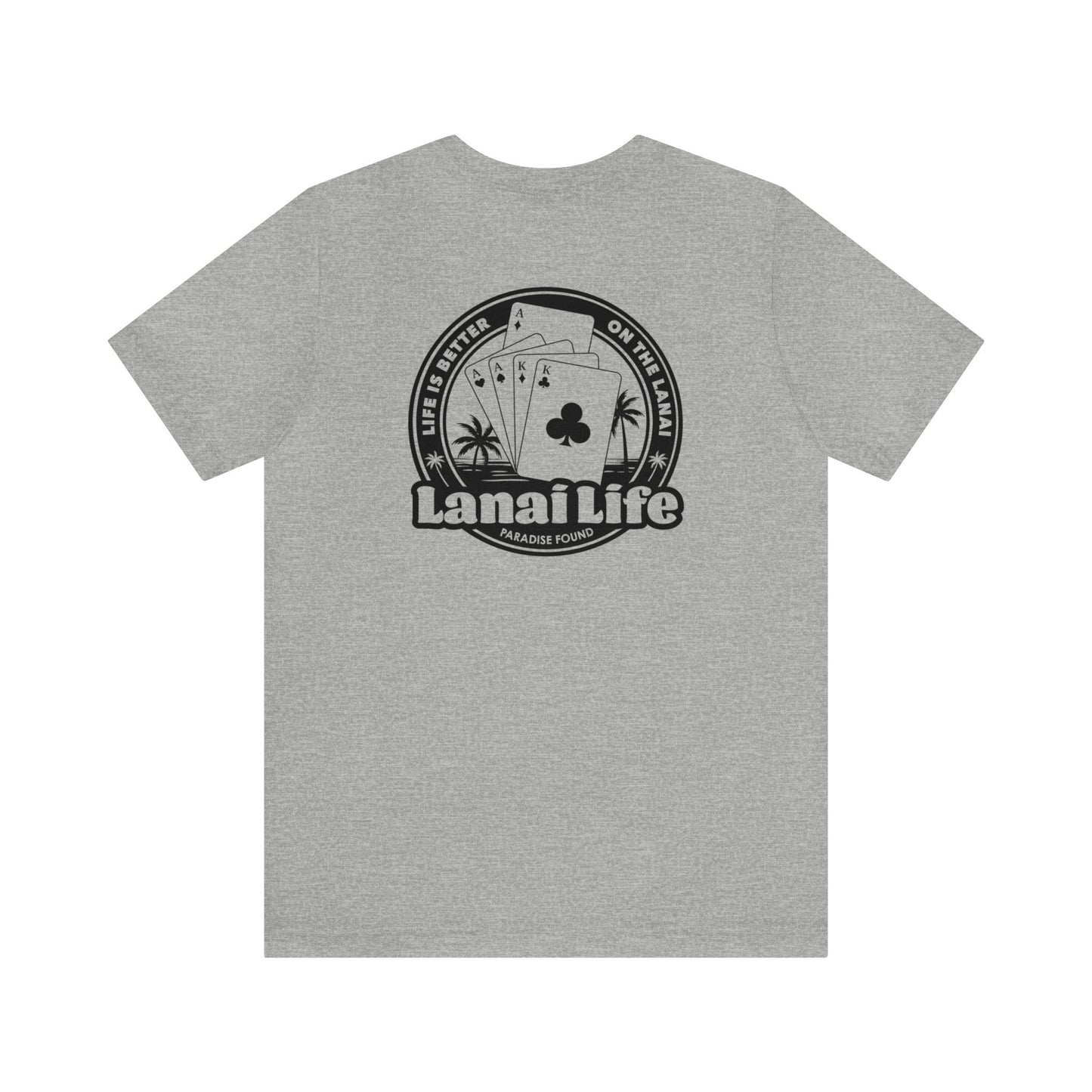 Lanai Life Playing Cards - Unisex Tee (black graphic)